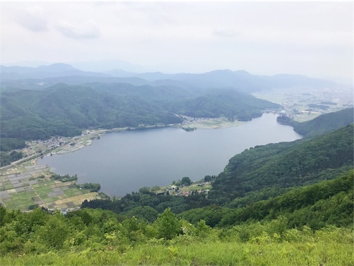 木崎湖一周ランと、木崎湖一望