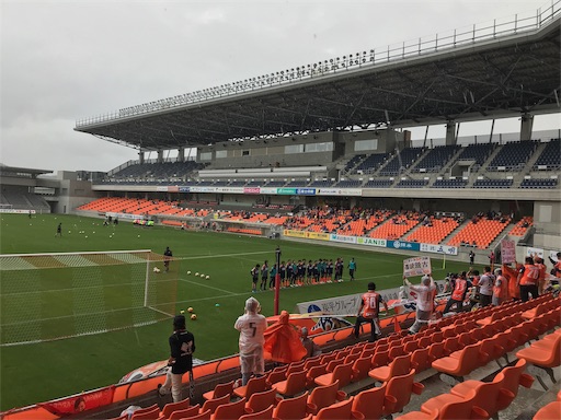 サッカー観戦帰宅ラン