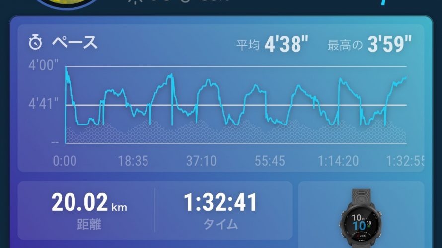 20kmペース走【練習】